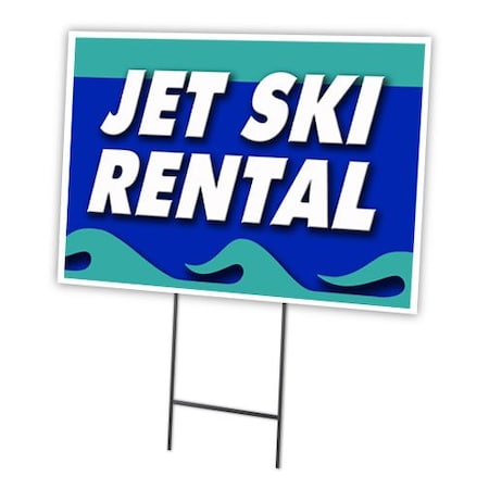 Signmission Jet Ski Rental Yard Sign & Stake outdoor plastic coroplast window, C-1824 Jet Ski Rental C-1824 Jet Ski Rental